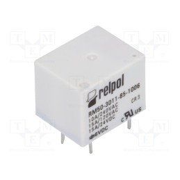 1 pcs x RELPOL - RM50-3011-85-1006 - Relay: electromagnetic, SPDT, Ucoil: 6VDC, 10A, max.277VAC, PCB