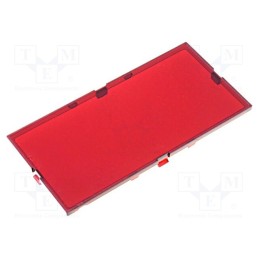 1 pcs x ITALTRONIC - 5M/821P - Front panel, red, MODULBOX
