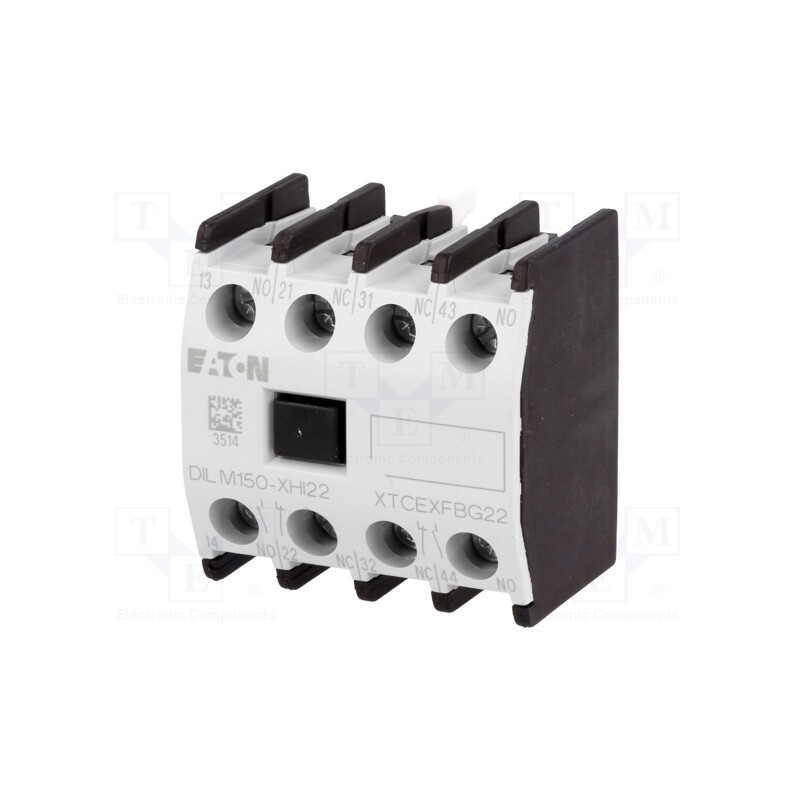1 pcs x EATON ELECTRIC - DILM150-XHI22 - Auxiliary contacts, Leads: screw terminals, front