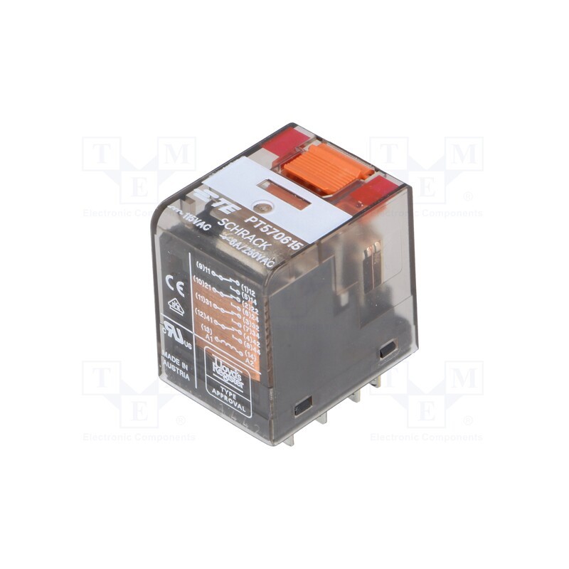 1 pcs x TE Connectivity - 9-1419111-0 - Relay: electromagnetic, 4PDT, Ucoil: 115VAC, Icontacts max: 6A