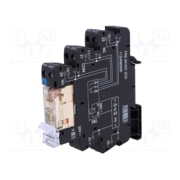1 pcs x WEIDMu00dcLLER - 1123490000 - Relay: interface, DPDT, Ucoil: 24VDC, 8A, Uswitch: max.250VDC