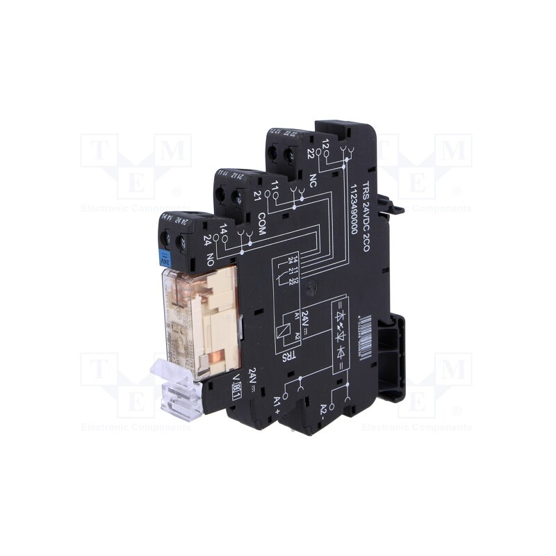 1 pcs x WEIDMu00dcLLER - 1123490000 - Relay: interface, DPDT, Ucoil: 24VDC, 8A, Uswitch: max.250VDC