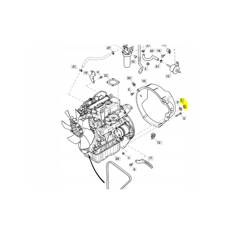 Engine cover nut john deere 14m7367
