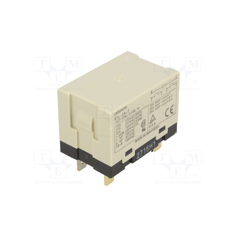 1 pcs x OMRON OCB - G7L-2A-T 12VDC - Relay: electromagnetic, DPST-NO, Ucoil: 12VDC, Icontacts max: 25A