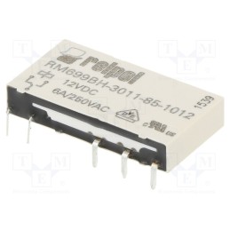 1 pcs x RELPOL - RM699BH-3011-85-1012 - Relay: electromagnetic, SPDT, Ucoil: 12VDC, 6A, 6A/250VAC, 6A/24VDC