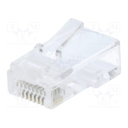 10 pcs x LOGILINK - MP0027 - Plug, RJ45, Cat: 6, unshielded,pass through, Layout: 8p8c, straight