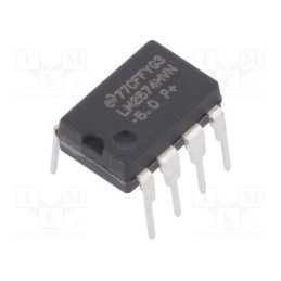 1 pcs x TEXAS INSTRUMENTS - LM2574HVN-5.0/NOPB - IC: PMIC, DC/DC converter, Uin: 4÷60VDC, Uout: 5VDC, 0.5A, DIP8, Ch: 1