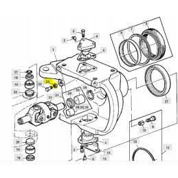 Stub arm nut m14 jd 1850 1750 1550 1950 14m7