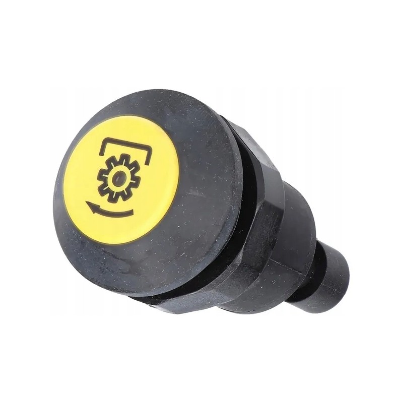PTO shaft push button switch, round, yellow
