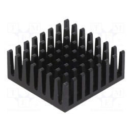 1 pcs x Wakefield Thermal - 658-45AB - Heatsink: extruded, grilled, BGA, black, L: 27.9mm, W: 27.9mm, 658
