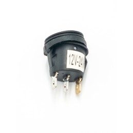 Illuminated round switch, 12v, red, hermetically sealed