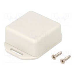 1 pcs x HAMMOND - 1551PFLGY - Enclosure: multipurpose, X: 40mm, Y: 40mm, Z: 20mm, with fixing lugs