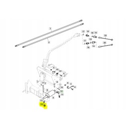 John deere elbow connector 54d 60d 1023e