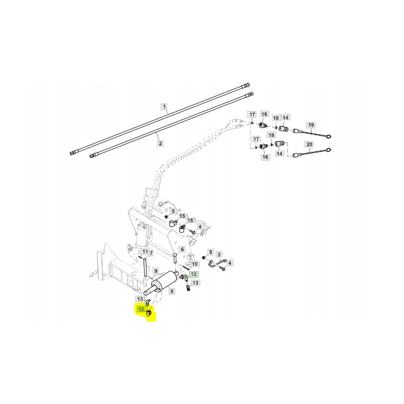 John deere elbow connector 54d 60d 1023e