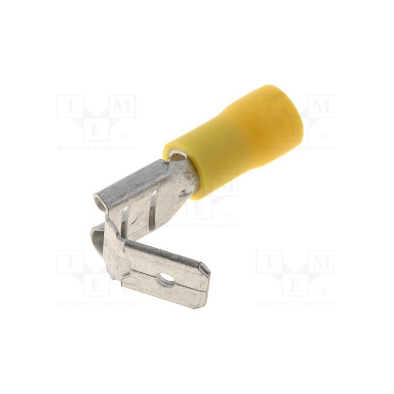 10 pcs x NINIGI - ST-020/Y - Terminal: flat, 6.3mm, 0.8mm, female/male, 4÷6mm2, crimped, yellow