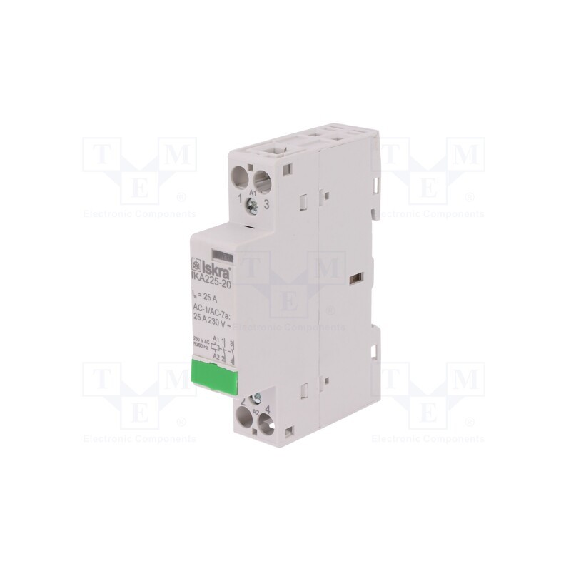 1 pcs x ISKRA - 30.046.714 - Contactor: 2-pole installation, 25A, 230VAC, NO x2