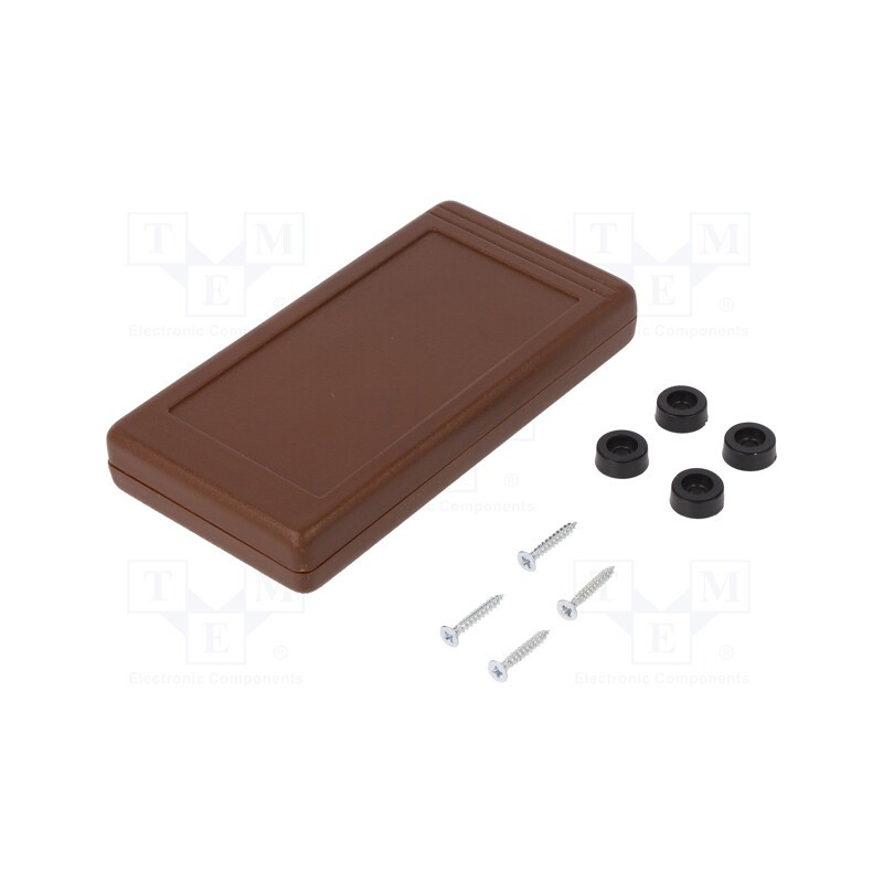 1 pcs x KRADEX - Z34A BROWN ABS - Enclosure: multipurpose, X: 68mm, Y: 129mm, Z: 20mm, ABS, brown