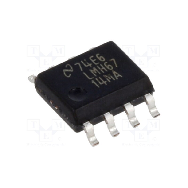 1 pcs x TEXAS INSTRUMENTS - LMH6714MA/NOPB - IC: operational amplifier, 400Hz, Ch: 1, SO8, ±4÷6.25VDC,8÷12.5VDC