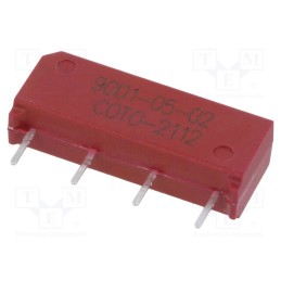 1 pcs x COTO TECHNOLOGY - 02/05/9001 - Relay: reed switch, SPST-NO, Ucoil: 5VDC, 0.5A, max.200VDC, 10W