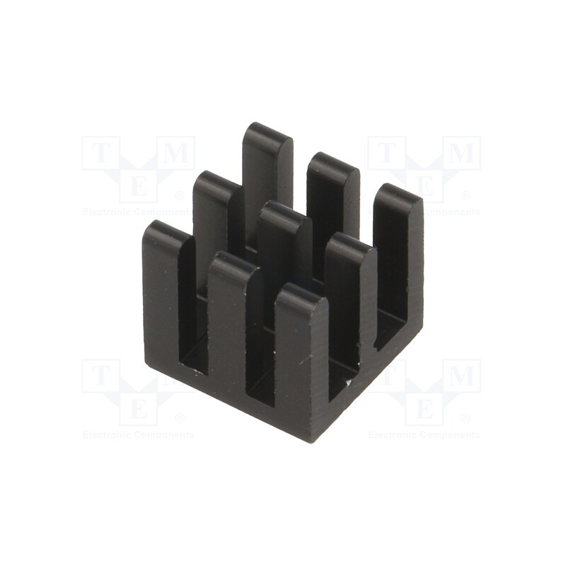 1 pcs x FISCHER ELEKTRONIK - ICK BGA 11 X 11 X 10 - Heatsink: extruded, black, L: 11mm, W: 11mm, H: 10mm, aluminium