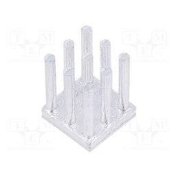1 pcs x FISCHER ELEKTRONIK - ICK S 10 X 10 X 12,5 - Heatsink: extruded, grilled, natural, L: 10mm, W: 10mm, H: 12.5mm