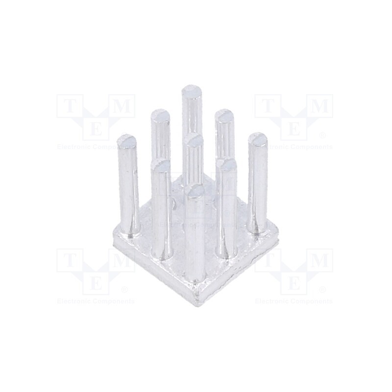 1 pcs x FISCHER ELEKTRONIK - ICK S 10 X 10 X 12,5 - Heatsink: extruded, grilled, natural, L: 10mm, W: 10mm, H: 12.5mm