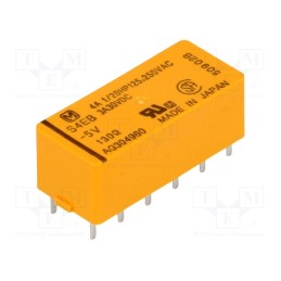 1 pcs x PANASONIC - S4EB-5V - Relay: electromagnetic, 4PST, Ucoil: 5VDC, Icontacts max: 4A, 192mW