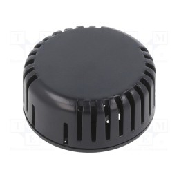 1 pcs x HAMMOND - 1551V11BK - Enclosure: for alarms, Z: 20.3mm, ABS, black, vented, Ø: 45mm, IP30