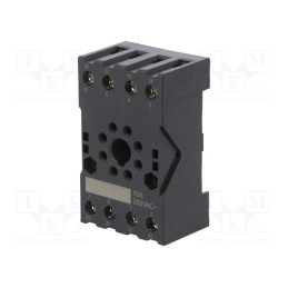 1 pcs x HONGFA RELAY - 10FF-2Z-C3 - Socket, PIN: 8, 10A, 250VAC, on panel,for DIN rail mounting