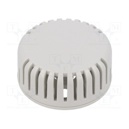 1 pcs x HAMMOND - 1551V11GY - Enclosure: for alarms, Z: 20.3mm, ABS, grey, vented, Ø: 45mm, IP30