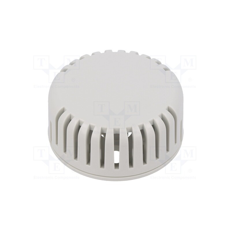 1 pcs x HAMMOND - 1551V11GY - Enclosure: for alarms, Z: 20.3mm, ABS, grey, vented, Ø: 45mm, IP30