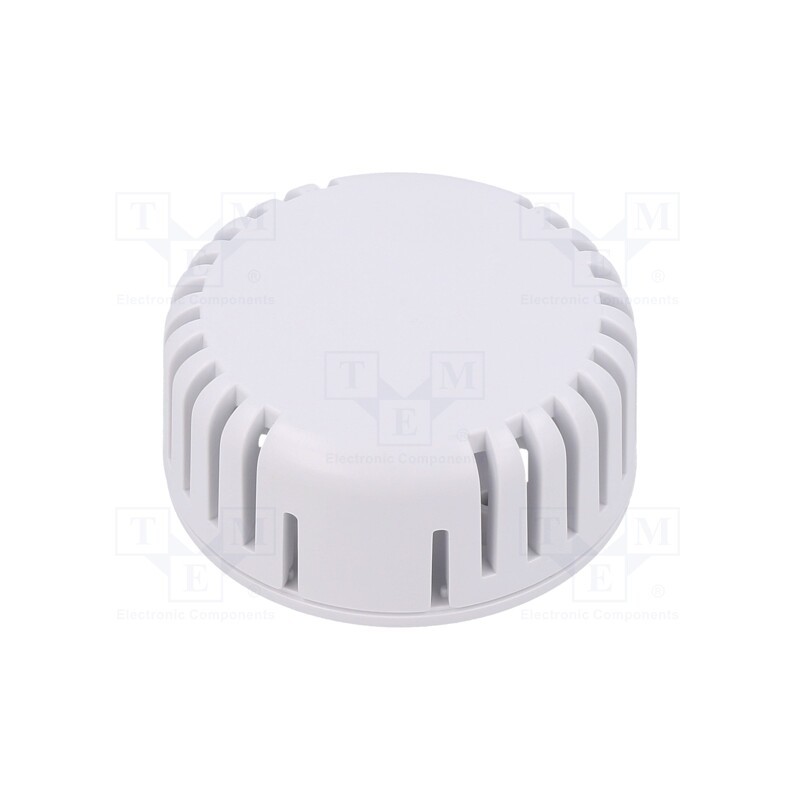 1 pcs x HAMMOND - 1551V11WH - Enclosure: for alarms, Z: 20.3mm, ABS, white, vented, Ø: 45mm, IP30