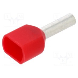 10 pcs x TE Connectivity - 966144-4 - Tip: bootlace ferrule, insulated,double, copper, 1mm2, 8mm, tinned