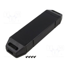 1 pcs x MASZCZYK - KM-191 BK - Enclosure: for power supplies, X: 44mm, Y: 163mm, Z: 24mm, ABS, black