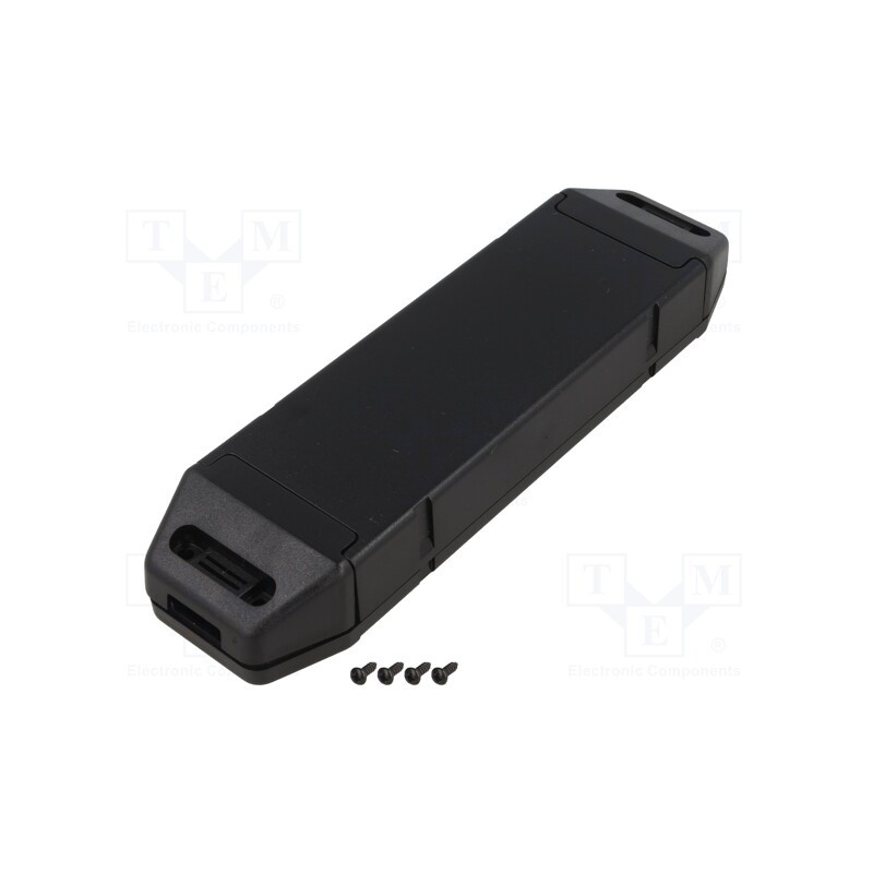 1 pcs x MASZCZYK - KM-191 BK - Enclosure: for power supplies, X: 44mm, Y: 163mm, Z: 24mm, ABS, black