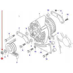 V505611602 pulley nut