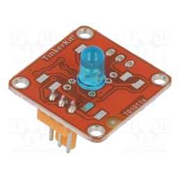 1 pcs x ARDUINO - TINKERKIT BLUE LED [5MM] - Extension module, 3pin, LED diode 5mm blue, prototype board