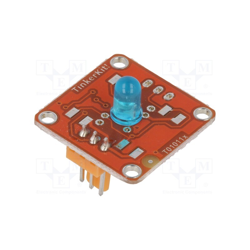1 pcs x ARDUINO - TINKERKIT BLUE LED [5MM] - Extension module, 3pin, LED diode 5mm blue, prototype board