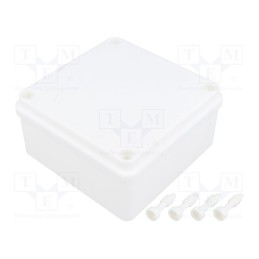 1 pcs x PAWBOL - S-BOX 116B - Enclosure: multipurpose, X: 100mm, Y: 100mm, Z: 50mm, white, IP65