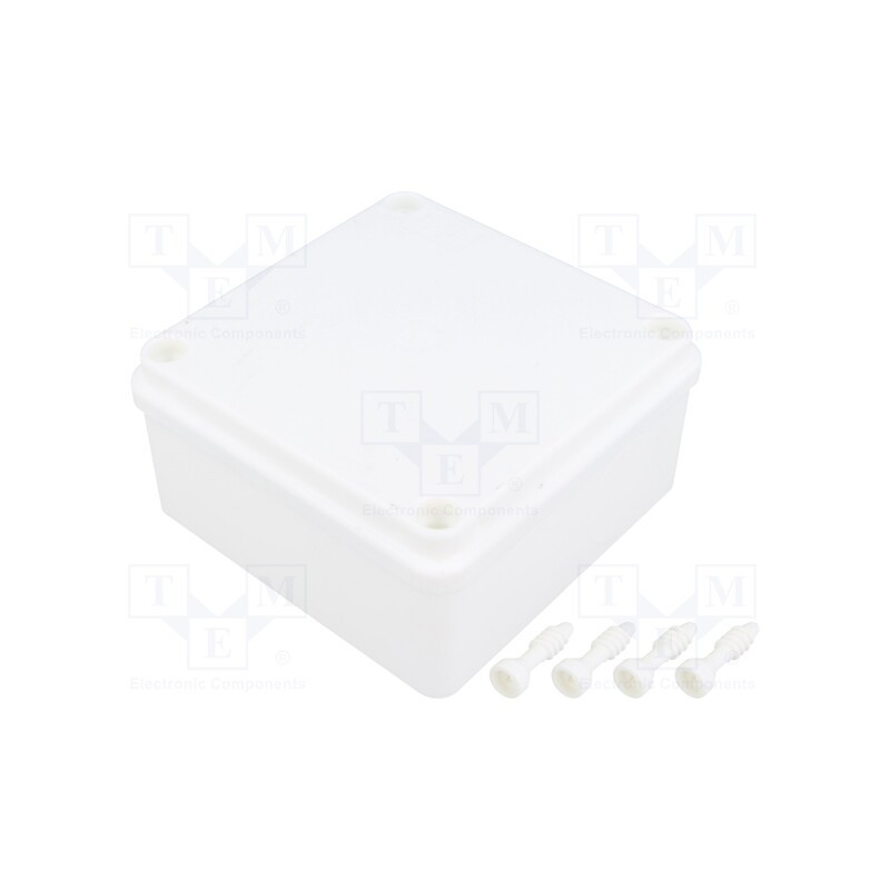 1 pcs x PAWBOL - S-BOX 116B - Enclosure: multipurpose, X: 100mm, Y: 100mm, Z: 50mm, white, IP65