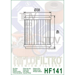 Oil filter hiflofiltro hf141 yamaha hm motorieju