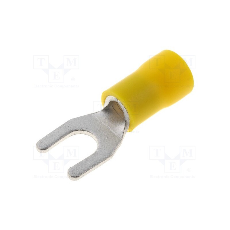 10 pcs x NINIGI - ST-092/Y - Tip: fork, M5, Ø: 5.3mm, 4÷6mm2, crimped, for cable, insulated