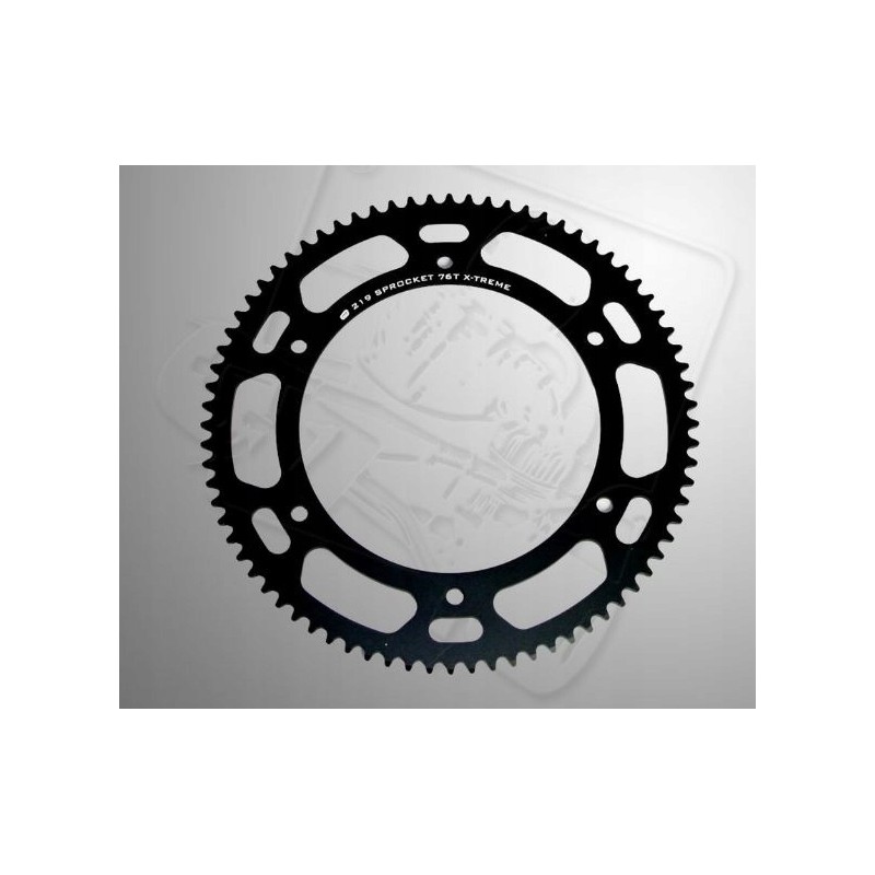 X treme 219 76t anodized aluminum sprocket