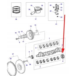 735742m1 half-ring shaft
