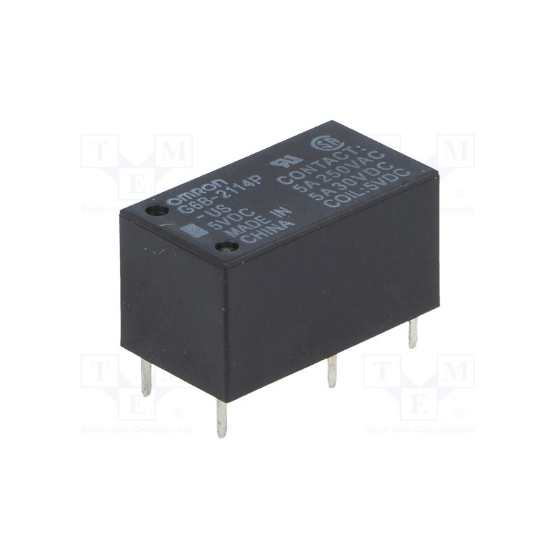 1 pcs x OMRON OCB - G6B-2114P-US 5VDC - Relay: electromagnetic, SPST-NO + SPST-NC, Ucoil: 5VDC, 5A/250VAC