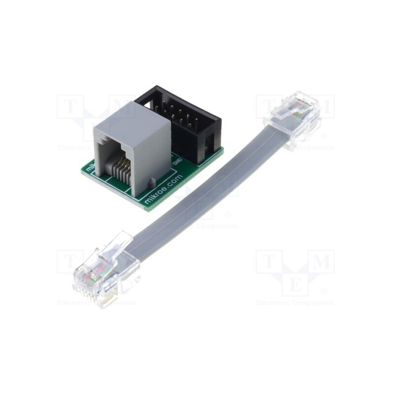 1 pcs x MIKROE - MIKROPROG TO ICD2 & ICD3 ADAPTER - Multiadapter, IDC10,RJ11