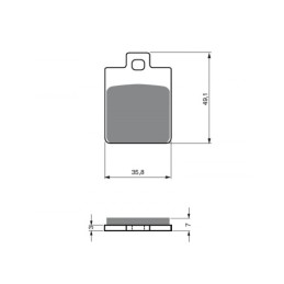 Brake pads quad atv kinroad 200 piaggio cpi