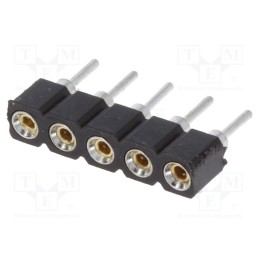 10 pcs x CONNFLY - DS1002-01-1*5V13-JK - Socket, pin strips, female, PIN: 5, turned contacts, straight, THT