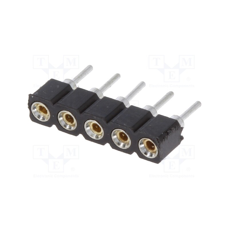 10 pcs x CONNFLY - DS1002-01-1*5V13-JK - Socket, pin strips, female, PIN: 5, turned contacts, straight, THT