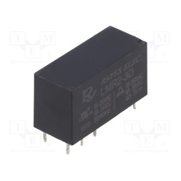 1 pcs x Recoy/RAYEX ELECTRONICS - LMR2-3D - Relay: electromagnetic, DPDT, Ucoil: 3VDC, Icontacts max: 5A, PCB